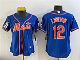 Women's New York Mets #12 Francisco Lindor Royal 2025 Spring Training Cool Base Stitched Jersey,baseball caps,new era cap wholesale,wholesale hats